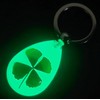 HQRP-Crystal 2.1" Real Four Leaf Clover Shamrock in Glow in