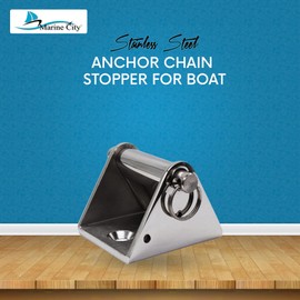 MARINE CITY Heavy Duty 316 Stainless-Steel Anchor Chain Stopper for Marine Boat, Corrosion Free, (Size 1/4" to 3/8"),2-11/16"Width x 2-3/8" Height x 3-1/8" Depth