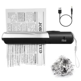 Portable Paper Shredder, Paper Shredder Without Basket, 4mm Mini USB Shredder, Strip Cut Mini Shredder for home use, Multifunctional Professional Strip Cut Paper Shredder, for Office Home Law Firms