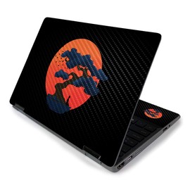 MightySkins Carbon Fiber Skin for HP Pavilion x360 11" (2019) - Meditation | Protective, Durable Textured Carbon Fiber Finish | Easy to Apply, Remove, and Change Styles | Made in The USA