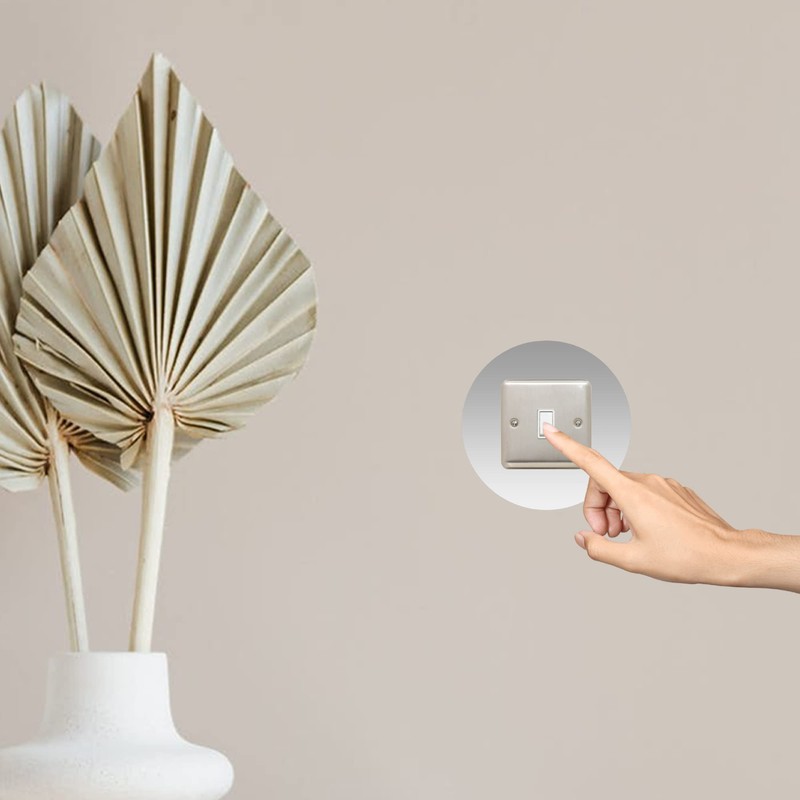 Single Light Switch Surround | Round | Acrylic Back Panel