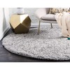 Unique Loom Solid Shag Collection Area Rug (6' 1" Round,