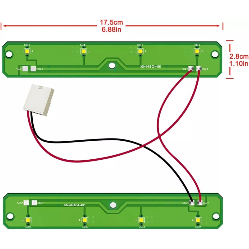 Whirlpool Refrigerator LED Module For Whirlpool WRX735SDBM04 WRX735SDHZ00 WRF555SDFZ