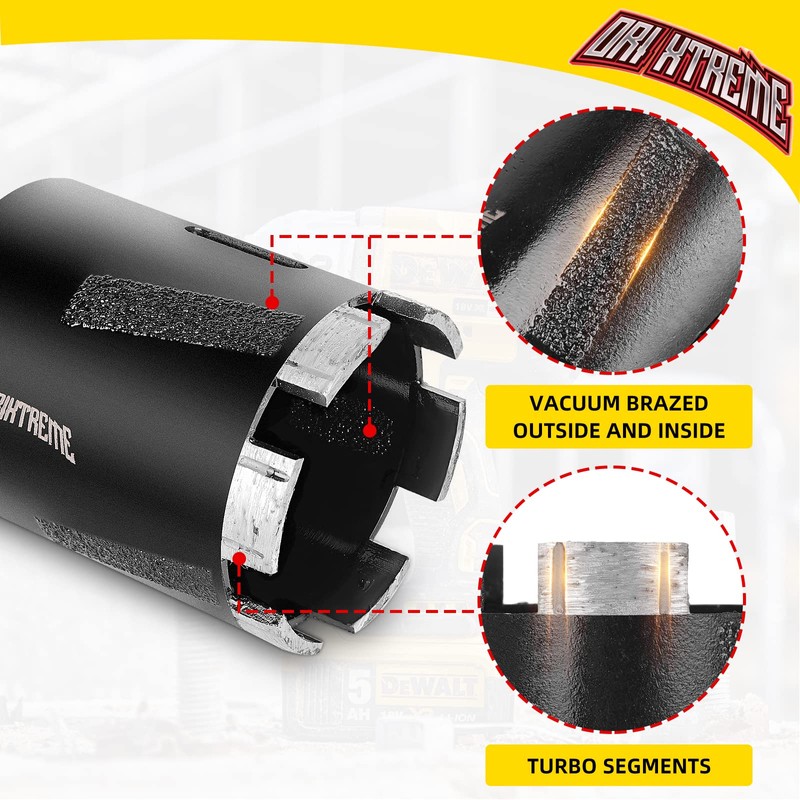 ORIXTREME Diamond Core Drill Bits 2-1/2 Inch Granite Hole Saw
