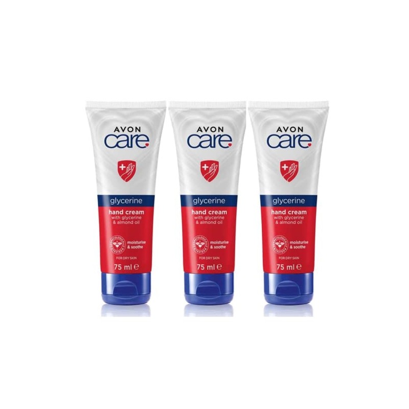 3 x Avon Care Nurturing Glycerine Hand Cream 75ml each