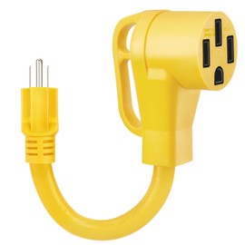 Kohree 50 amp to 110V Adapter RV Plug, 15 Amp Male to 50 Amp Female RV Power Adapter Cord 12", NEMA 5-15P to 14-50R RV Dogbone Electrical Adapter