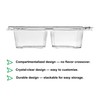 BUT-N-LOC 20oz 2-4 cell-Compartment RPET Clear Hinged Lid Tamper Evident