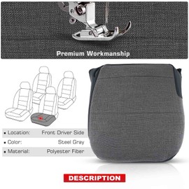 A-Premium Front Driver Car Seat Cover Compatible with GMC W4500 Forward 1998-2006 Isuzu NPR NQR 1995-2006 NRR 2005-2006 NPR-HD 1999-2006 Dark Gray