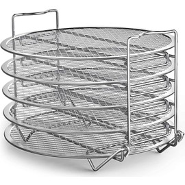 Dehydrator Rack Accessories Compatible with Ninja Foodi Pressure Cooker and Air Fryer 6.5 and 8 Quart, Instant Pot Air Fryer 8 Qt ,Stainless Steel Stand