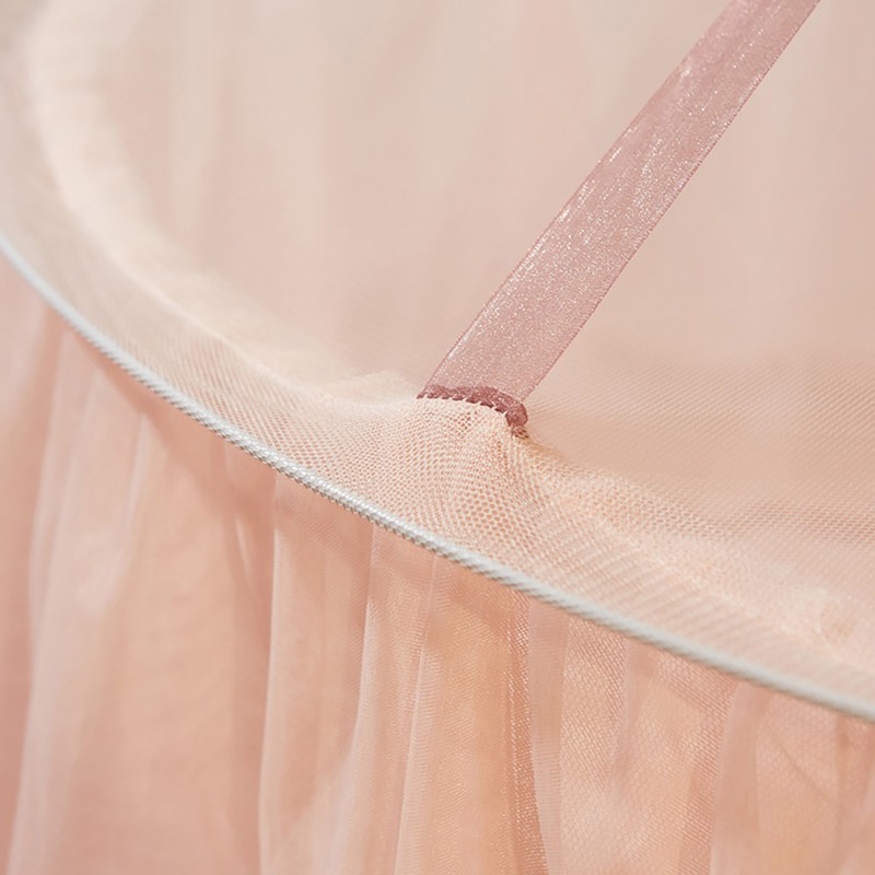 Breathable Round Canopy Lace Princess Style Mosquito Net Bed Curtain