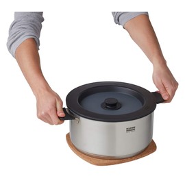 Kuhn Rikon Smart & Compact Magnetic Trivet, 20 cm, Cork, Brown
