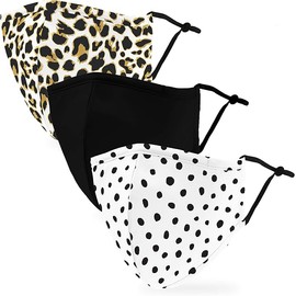 Weddingstar 3-Pack Reusable Cloth Face Masks – Washable & Adjustable Face Coverings with Filter Pocket – Soft Fabric, Comfortable Fit, and Stylish Designs for Everyday Use