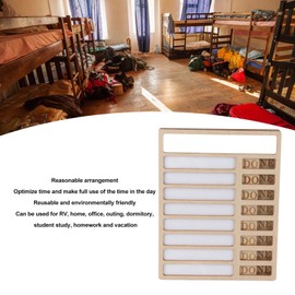 to Do List Checklist Board, Wooden Planning Board Reusable Checklist Board Detachable Daily Schedule Portable Chore Chart Planner Board for Planner Home Office Travel