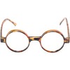 The Wizard, Nerd Style Round Reading Glasses +2.50 Brown Tortoise/Black