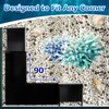 EMUTOL Dual-Entrance Aquarium Tunnel, Aquarium Cave Hideout 360° Viewing, Black
