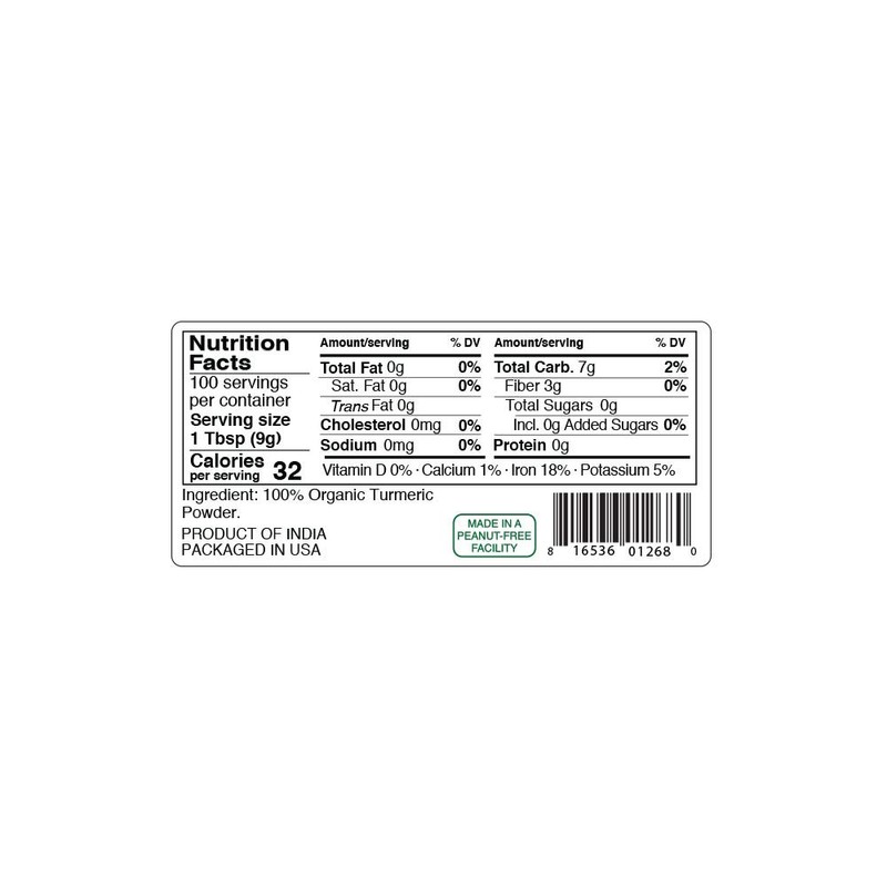 kevala Organic Turmeric Root Powder - Gluten Free Curcumin, Vegan