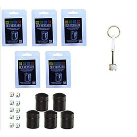 geo-versand 5x Magnetic Nano Black + 10 Log Strips + Reel Hiding Place Geocaching D5