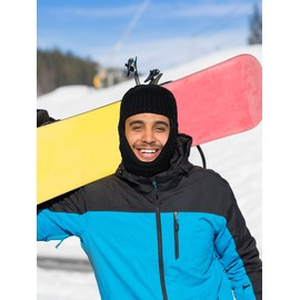 3 Pcs Winter Ski Face Masks Warm Knitted Balaclava Face Cover for Men Women(Medium,Black)