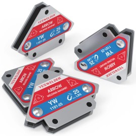 YesWelder 4 pcs 25 LB Arrow Welding Magnets