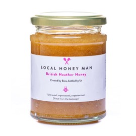 Local Honey Man British Heather Honey, 340g, Untreated, Unprocessed, Unpasteurised