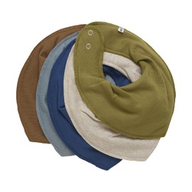 Pippi Unisex Baby Triangle Bib, Dark Denim