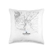 Clemson SC map travel souvenir Throw Pillow