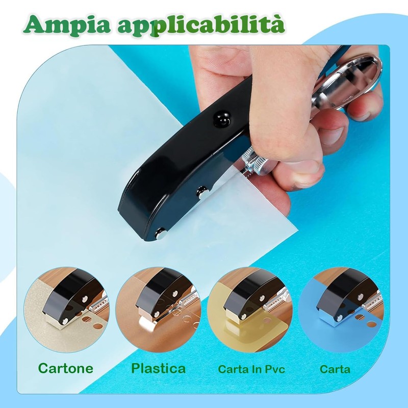 KEWAYO 8mm Single Hole Punch with Adjustable Scale for ID