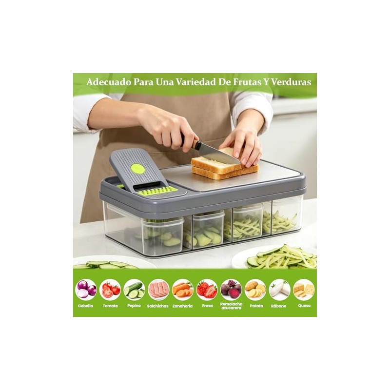 Picador de Verduras, Cortador de Verduras 13 en 1, para