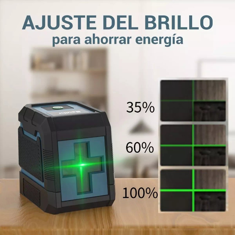 Bauihr Nivel Láser 100ft/30m Autonivelante Con Línea Cruzada de Haz