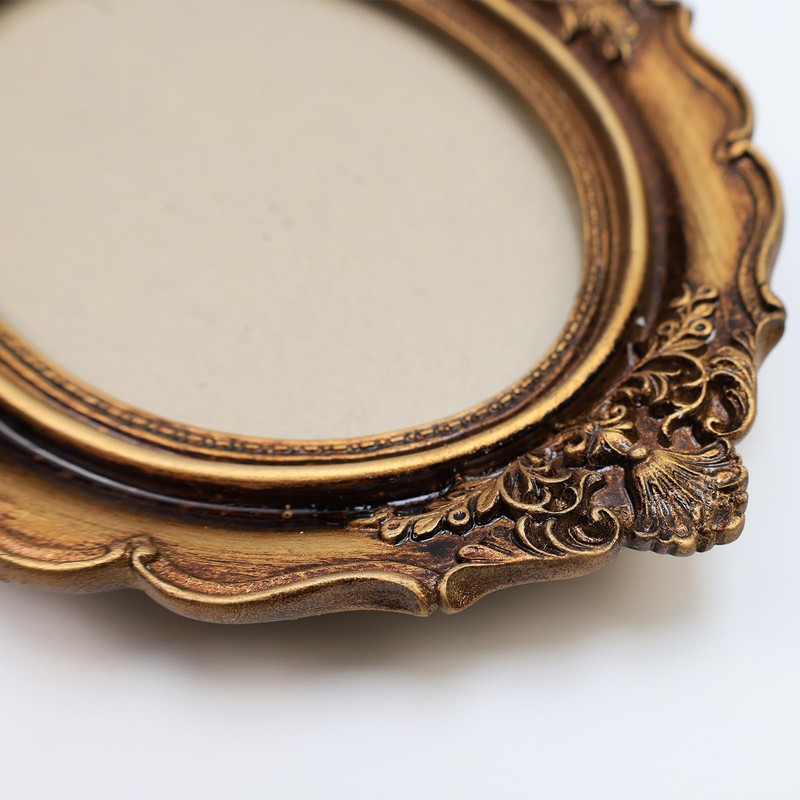 Bitray Vintage Picture Frame 5 x 7 Inch Oval Elegant