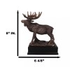 The Emperor Wild Elk Bull Moose Statue Bronze Electroplated Figurine