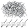 Pack of 100 Aluminium Blind Rivets with Large Head, Pop