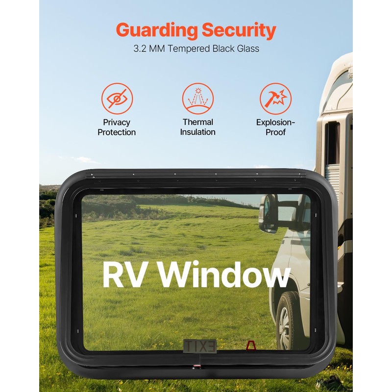 Happybuy RV Exit Window, 30" W x 22" H Tinted