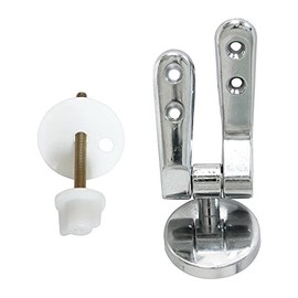 idroblok 03035001 Pair Hinges for Toilet Seats, 8 Stainless Steel Screws, Chrome