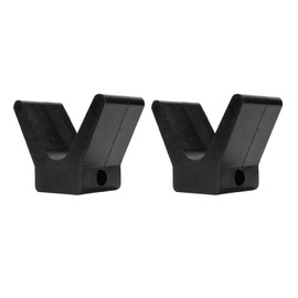 Rubber V Shape Bow Top Black Marine V Block 2 Wide 4" Span 1/2 Hole Boat Trailer Boat and Marine Bow Stop