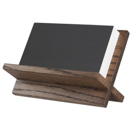 Business Card Holder for Desk - Brown Wood Small Cards Holders for Men , Professional Desktop Business Card Stand Display , Wooden Name Card Holder , Modern Design Office Business Cards Holder