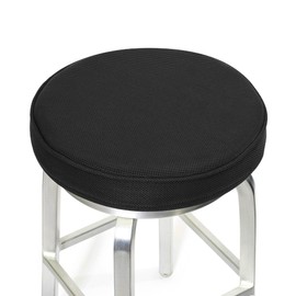 Shinnwa Bar Stool Cushions, Memory Foam Round Bar Stool Covers Cushion with Non-Slip Backing and Elastic,12", Black