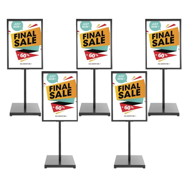SEANESZTI Heavy Duty Sign Stand, 5 Pcs Adjustable Poster Board