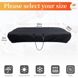 Bucket Truck Bucket Cover28*34,Suitable for Bucket Truck,Bucket Cover,600D Waterproof Oxford Cloth,Sunshade Rainproof General Dustproof (28*34,Black)