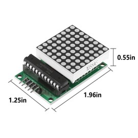 MAX7219 Dot Matrix Display Module Single-Chip Control LED Module DIY Kit for Arduino with 5pin Line