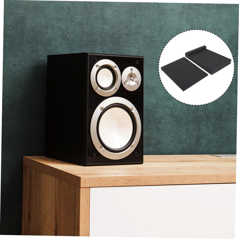 Kisangel 1 Set Acoustic Isolation Pads for Speakers Soundproof Sponge