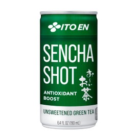 Ito En Sencha Shot, Japanese Green Tea, 6.4 Ounce (Pack of 30), Unsweetened, Zero Calories