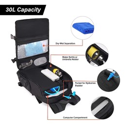 MOSISO 30L Tactical Backpack, Military Daypack 3 Day Assault Pack Rucksack Bag, Black