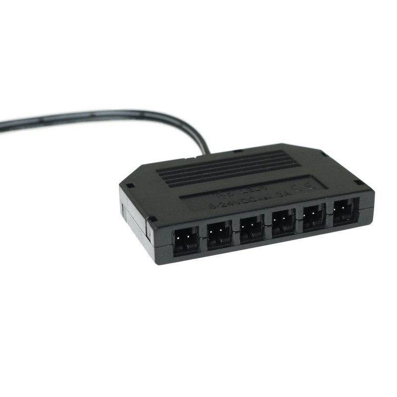 RLECS 6 in 1 Splitter Six-Hole Dupont Junction Box LED