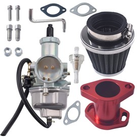 KANECJDL VM26 30mm PZ30 Carburetor Mainfold Intake Inlet Pipe Air Filter for Predator 301cc 420cc 13hp 15hp Engine Mini Bike Go Kart Black