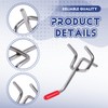 xelea 25x Single Pegboard Hooks 50mm Board Slat Wall Retail