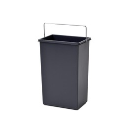 Hailo 1045639 SA/1045 Waste Bin Plastic, 22.6 x 15.4 x 34 cm dark grey