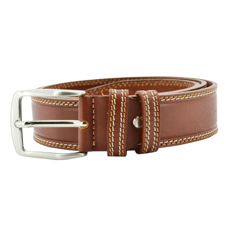 Conte Massimo Men's Belt Made of Genuine Leather, Black, Can