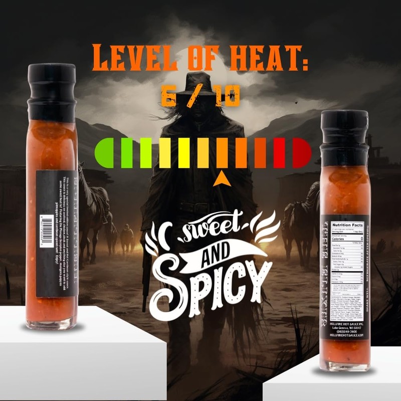 Hellfire The Elixir Hot Sauce, Gourmet, Award-Winning Fruit-Based Sauce, Made