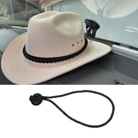Tioollev Cowboy Hat Mounts for Your Vehicle, Hat Mounts with Suction Cup, Hat Holder Rack to Keeps Your Hat Securely On The Dash, Auto Interior Accessories for Trucks, SUVs, Cars (Black)